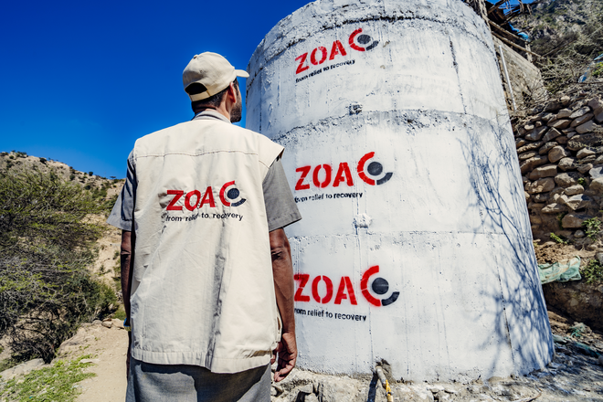 Brunnen und Wasserzisternen werden gebaut oder saniert. Bild: Partnerorganisation, ZOA