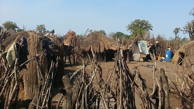 Hüttendorf im Südsudan.