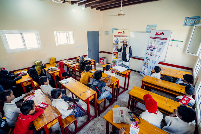 Eine neue Generation wird schon für Wasserversorgung und Hygiene geschult. Bild: Partnerorganisation, ZOA