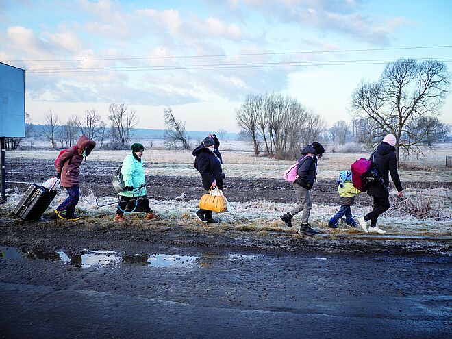 Hunderttausende versuchen vor der Gewalt zu flüchten und die Grenze zu erreiche. Bild: Jana Cavojská, Slovakia