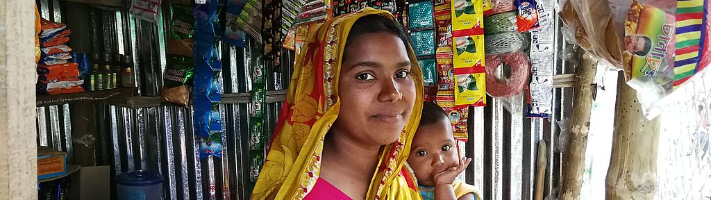 Man befindet sich auf der Projektseite: Bangladesch, starke Frauen, starke Familien. Foto: Thomas Stahl